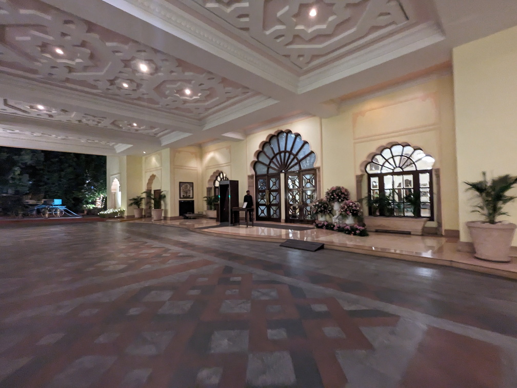 Fancy hotel lobby