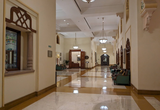 Elegant hotel hallway
