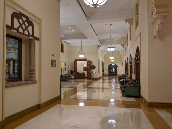 Elegant hotel hallway
