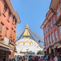 Crowded Buddhist stupa