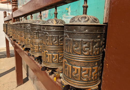 Prayer wheels in Nepal