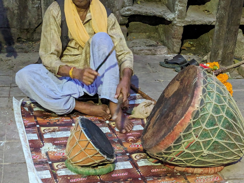 Indian man playing drums