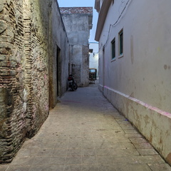 An alley between buildings